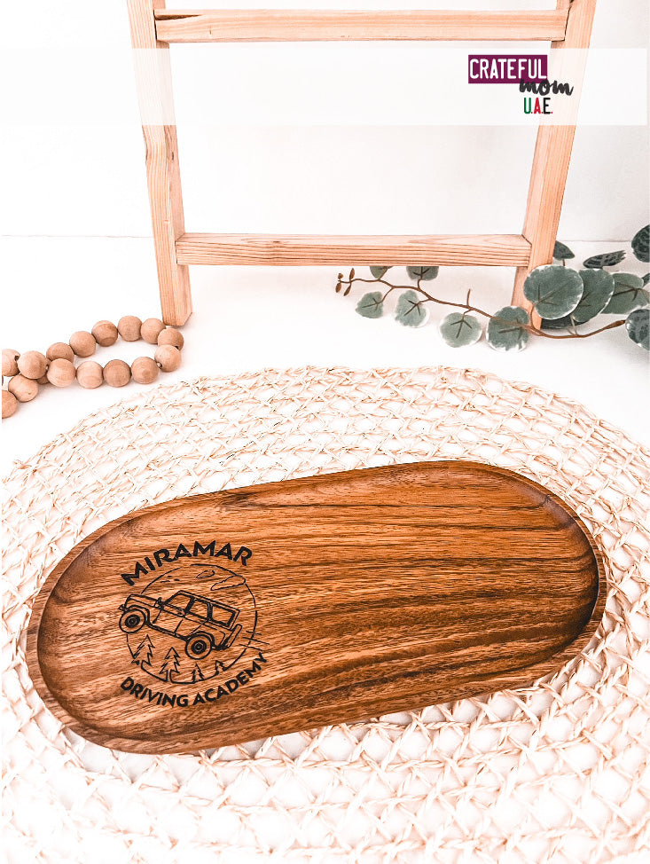 Long acacia tray