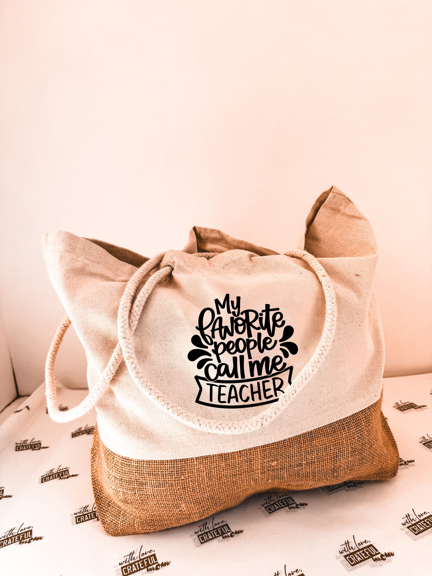 Teacher tote bag