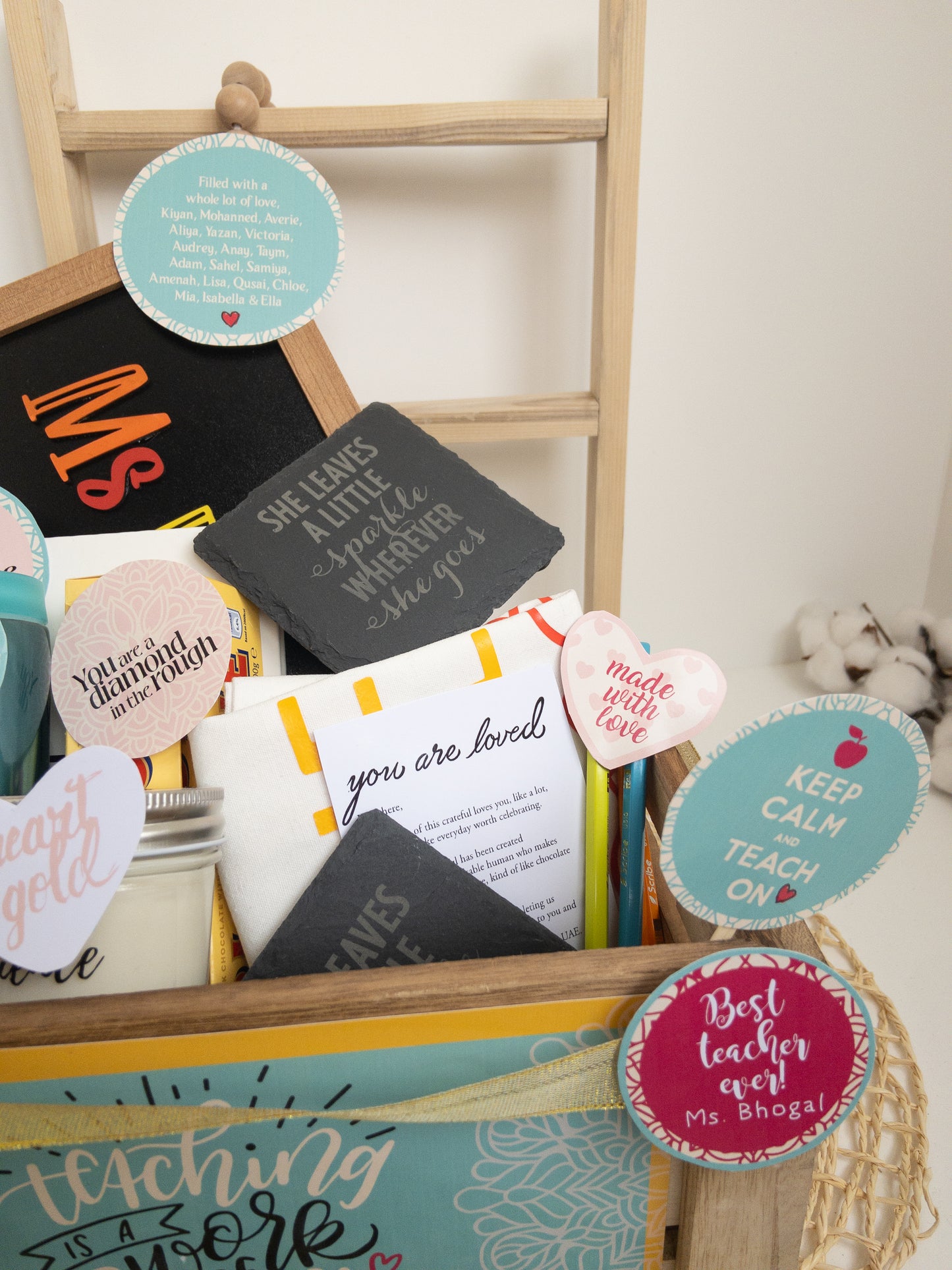 Teaching is a work of heart - Teal