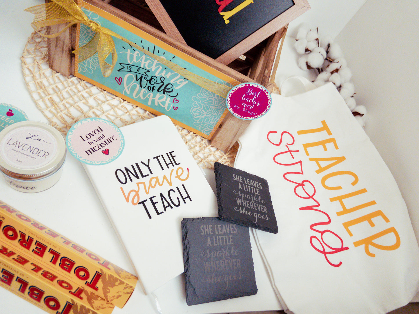 Teaching is a work of heart - Teal