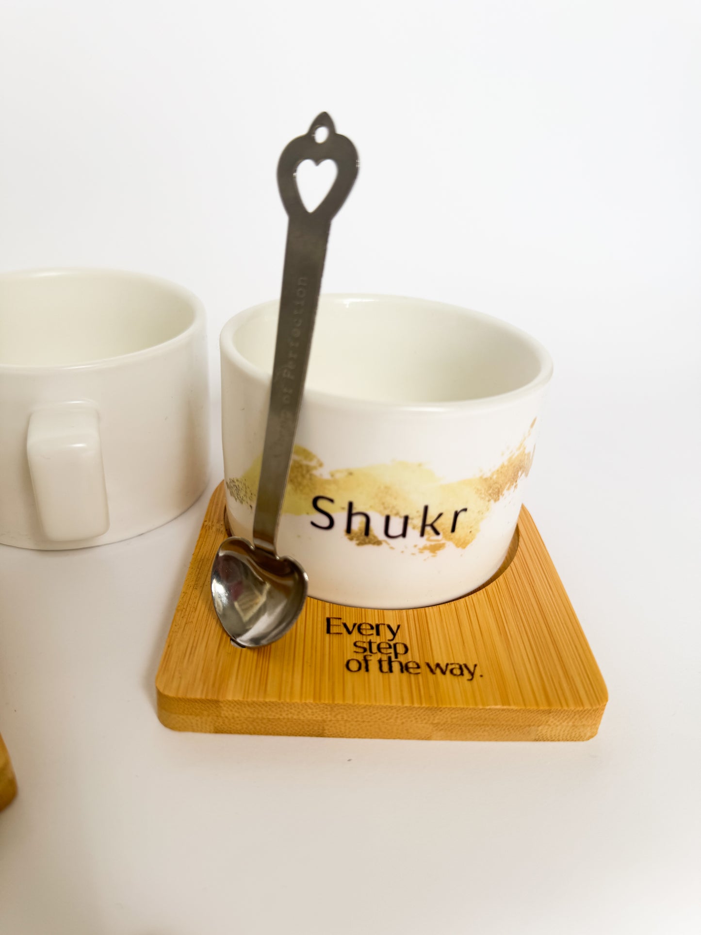 Sabr Shukr Tawakkul Cup with spoon & coaster