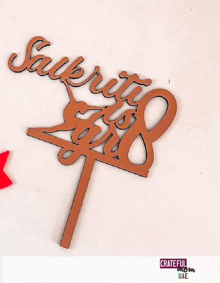 Wooden cake toppers