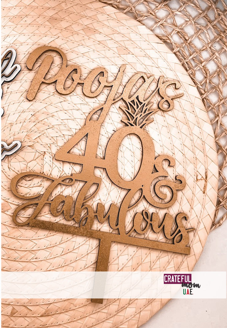 Wooden cake toppers