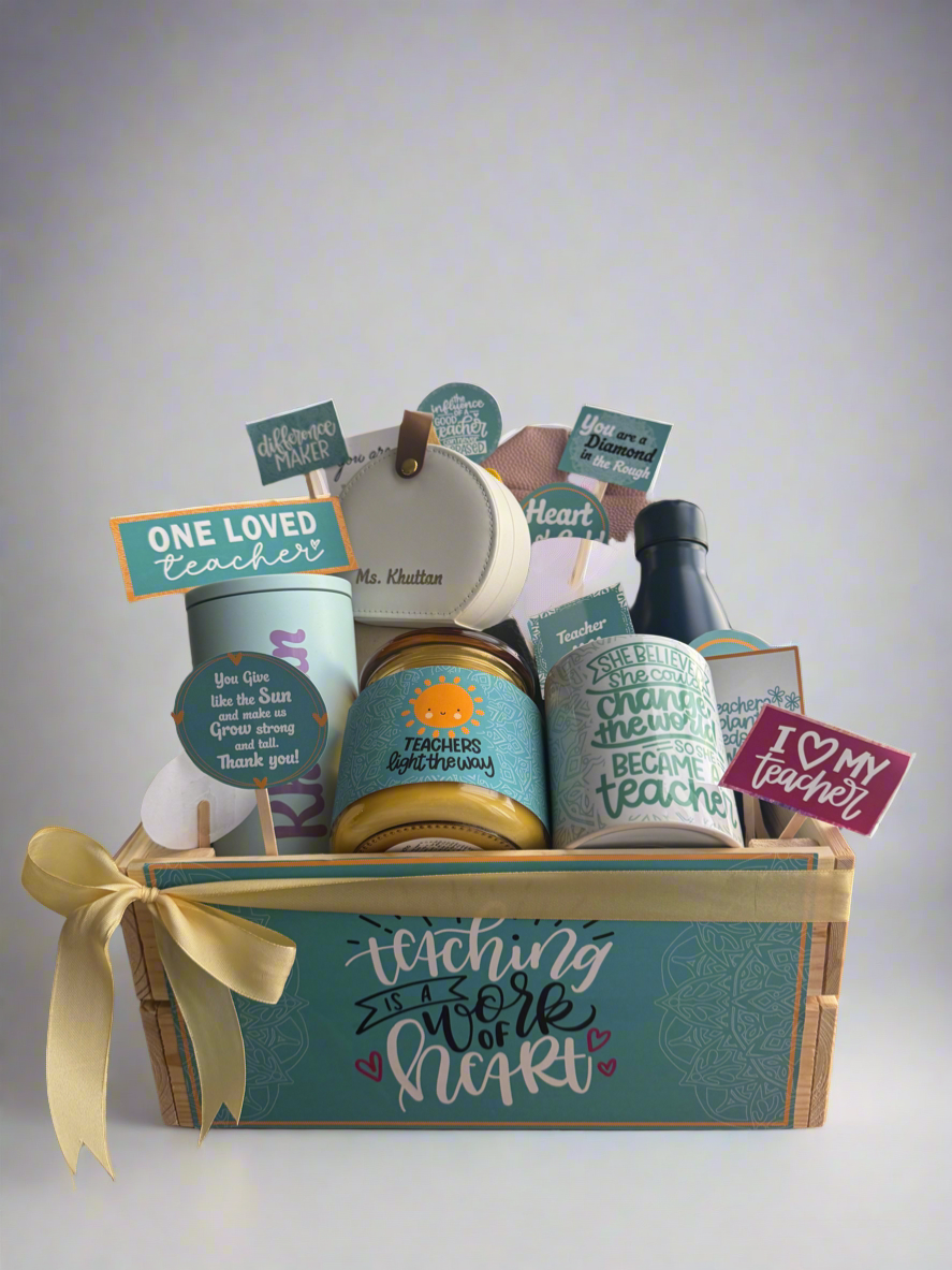 Teaching is a work of heart - Teal