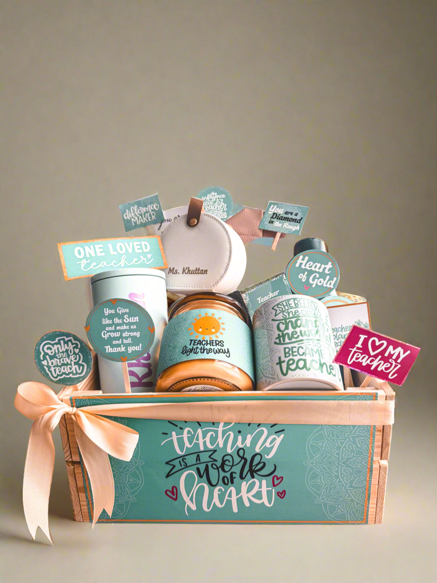 Teaching is a work of heart - Teal