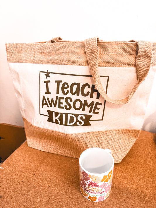 Teacher tote bag