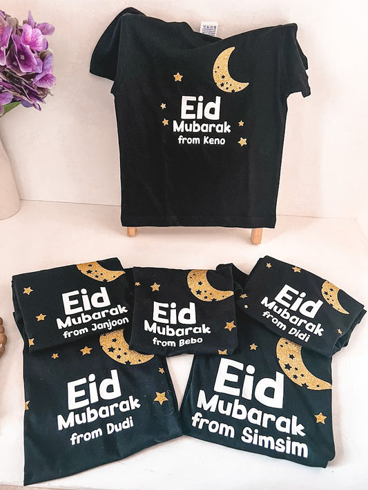 Kids matching Eid shirts