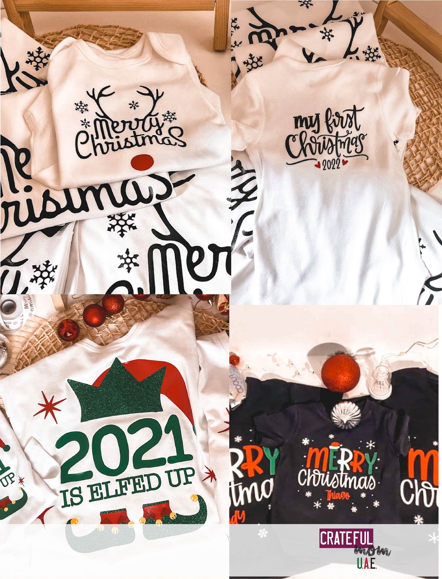 Christmas shirts Black/white